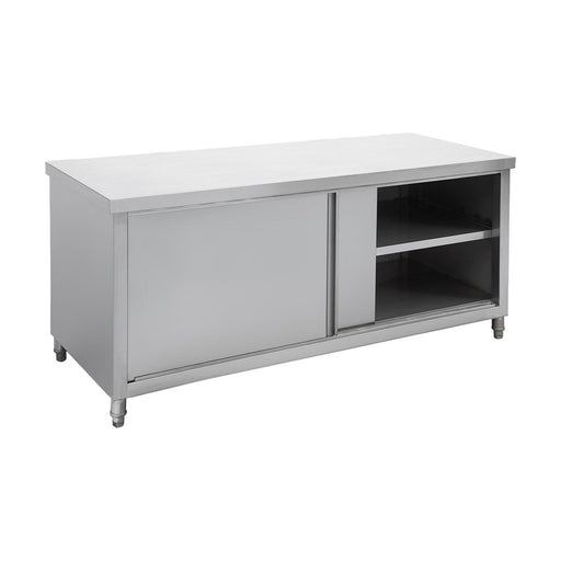 Modular Systems Stainless Steel Kitchen Tidy Pass-Through Workbench Cabinet 1800mm - STHT6-1800-H