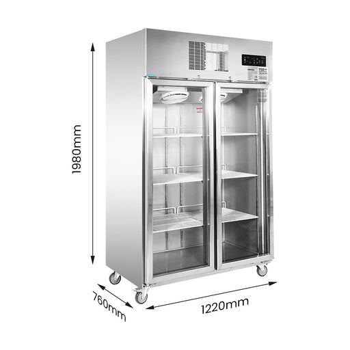 Thermaster Double Door Upright Display Fridge 1000L - SUCG1000