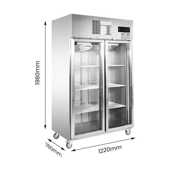 Thermaster Double Door Upright Display Fridge 1000L - SUCG1000