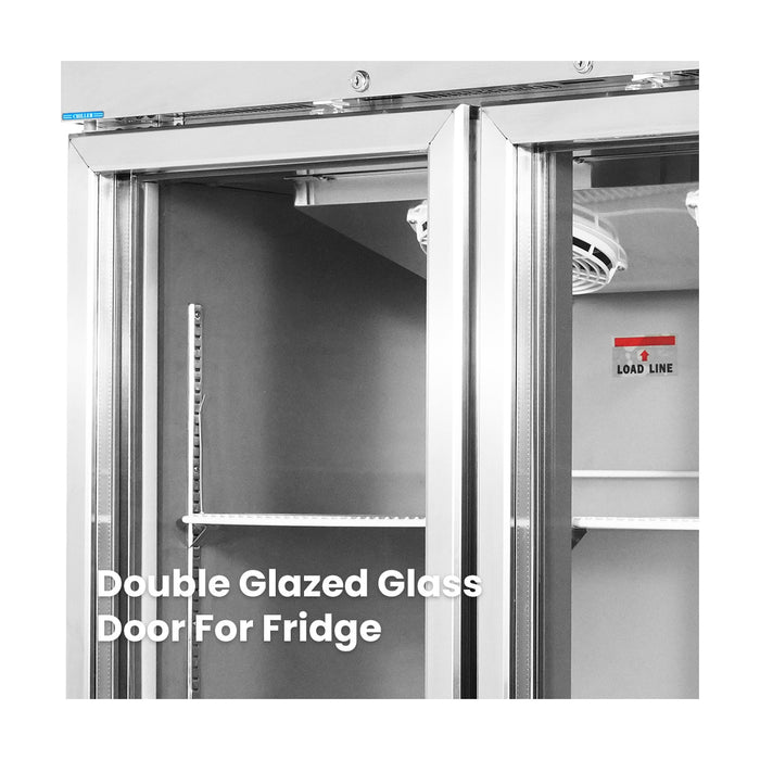 Thermaster Double Door Upright Display Fridge 1000L - SUCG1000
