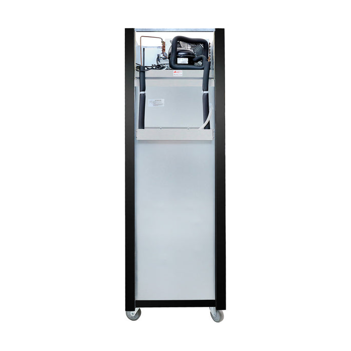 Thermaster Single Glass Door Upright Fridge Black Stainless Steel 500L - SUCG500B