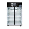 Thermaster Double Glass Door Stainless Steel Upright Freezer Black 1000L - SUFG1000B