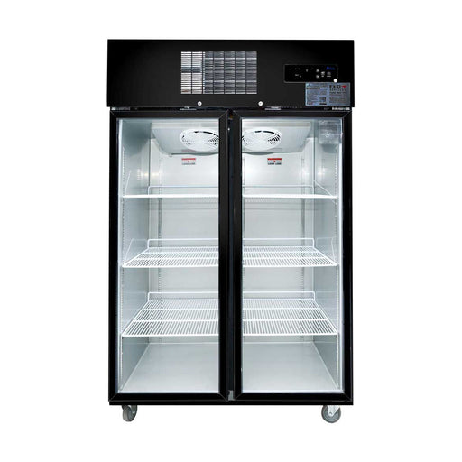 Thermaster Double Glass Door Stainless Steel Upright Freezer Black 1000L - SUFG1000B