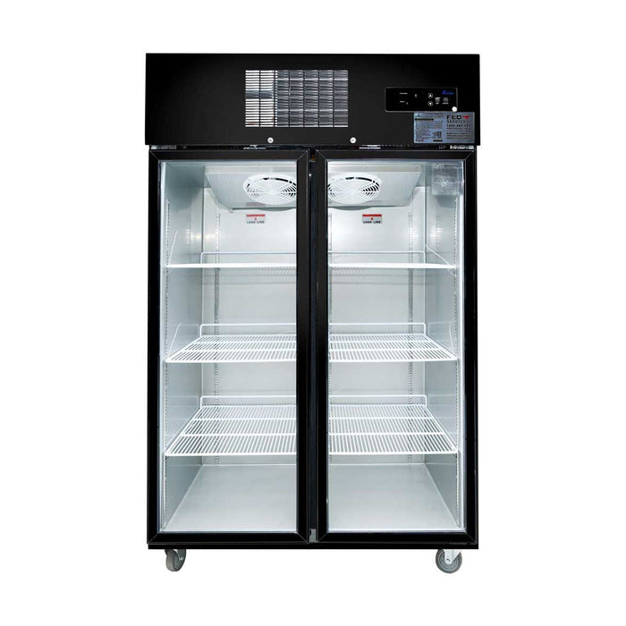Thermaster Double Glass Door Stainless Steel Upright Freezer Black 1000L - SUFG1000B