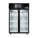 Thermaster Double Glass Door Stainless Steel Upright Freezer Black 1000L - SUFG1000B