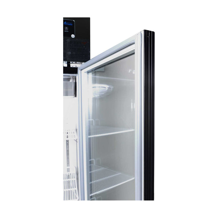 Thermaster Double Glass Door Stainless Steel Upright Freezer Black 1000L - SUFG1000B