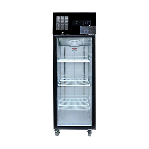Thermaster Single Glass Door Upright Freezer Black Stainless Steel 500L - SUFG500B