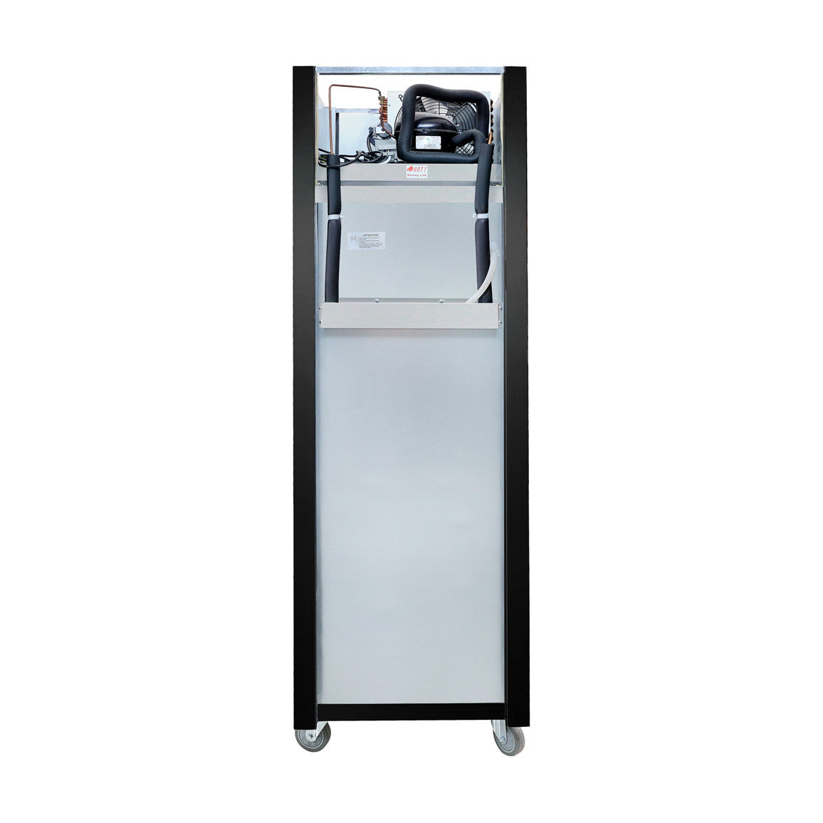 Thermaster Single Glass Door Upright Freezer Black Stainless Steel 500L - SUFG500B