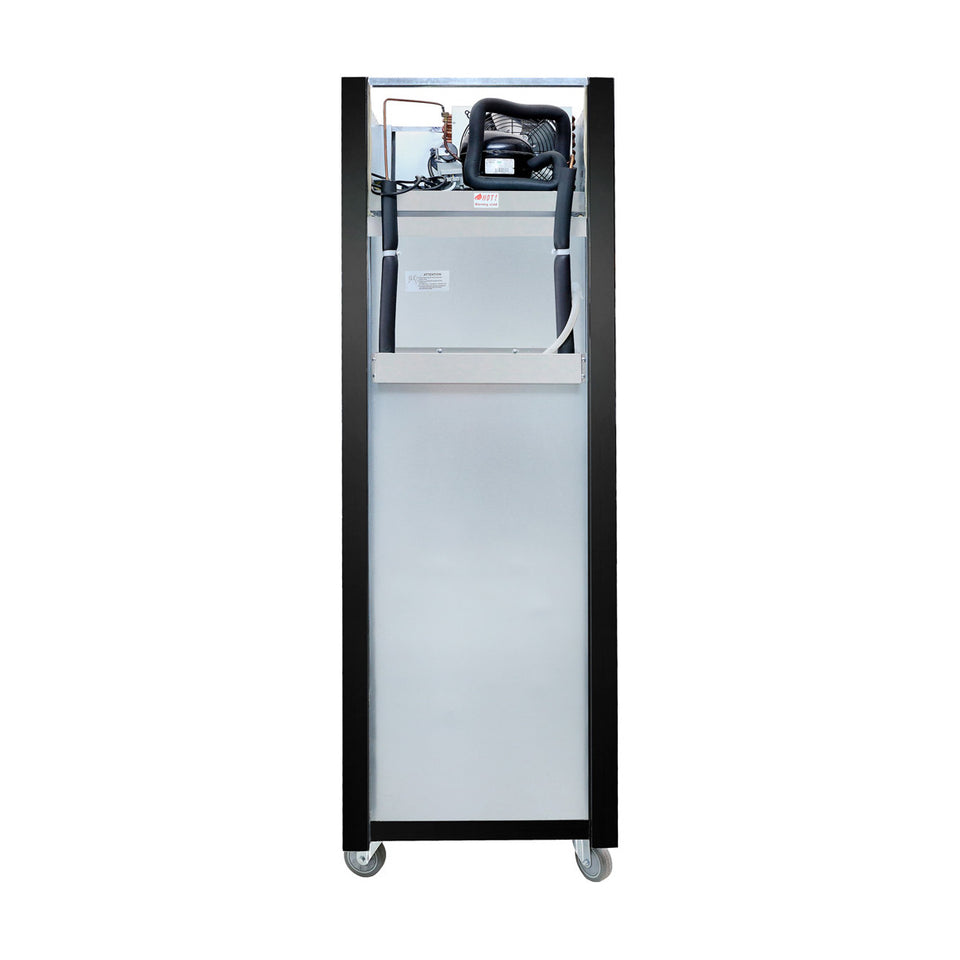 Thermaster Single Glass Door Upright Freezer Black Stainless Steel 500L - SUFG500B