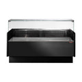 Tecnodom Series MR80 Black 1520mm Wide Deli Display with Storage & Castors - TDMR-0815B
