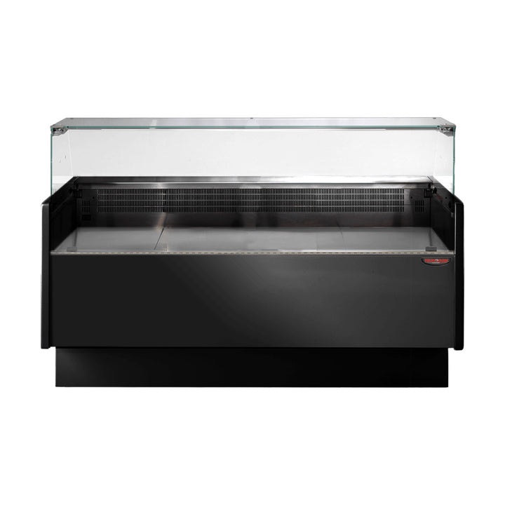 Tecnodom Series MR80 Black 1520mm Wide Deli Display with Storage & Castors - TDMR-0815B