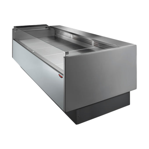 Tecnodom Series MR80 Black 2000mm Self-Serving Deli Display with Storage & Castors - TDMR-0820SELF
