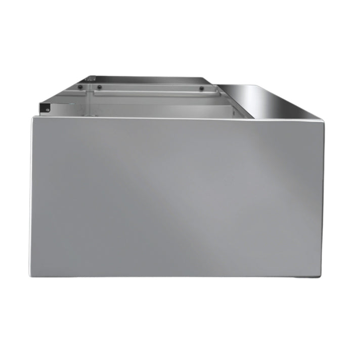 Tecnodom Series MR80 Black 2000mm Self-Serving Deli Display with Storage & Castors - TDMR-0820SELF