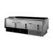 Tecnodom Series MR80 Black 2000mm Self-Serving Deli Display with Storage & Castors - TDMR-0820SELF