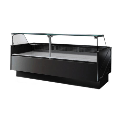 Tecnodom Series MR80 Black 2480mm Wide Deli Display with Storage & Castors - TDMR-0825B