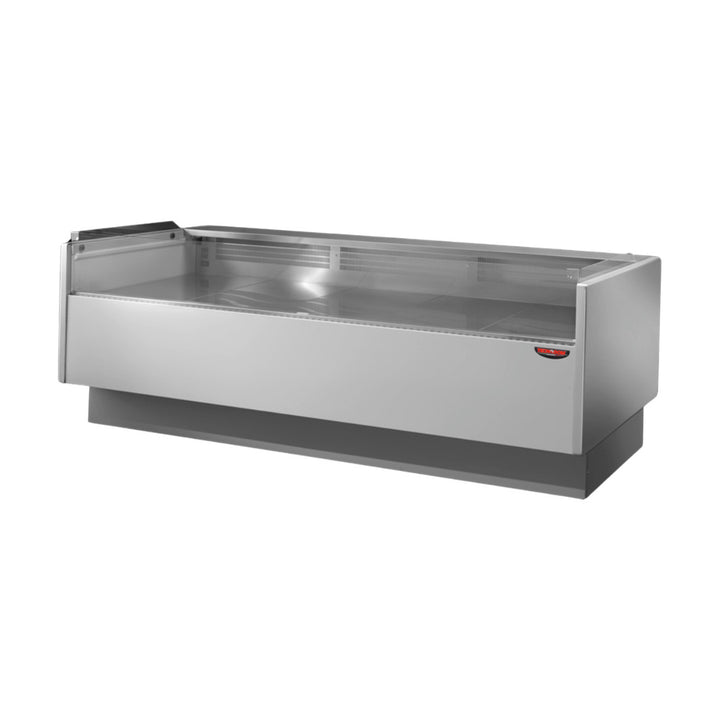 Tecnodom Series MR80 Black 2480mm Self-Serving Deli Display with Storage & Castors - TDMR-0825SELF