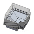Tecnodom Series MR80 Black Corner Deli Display w/ Storage and Castors TDMR-08E