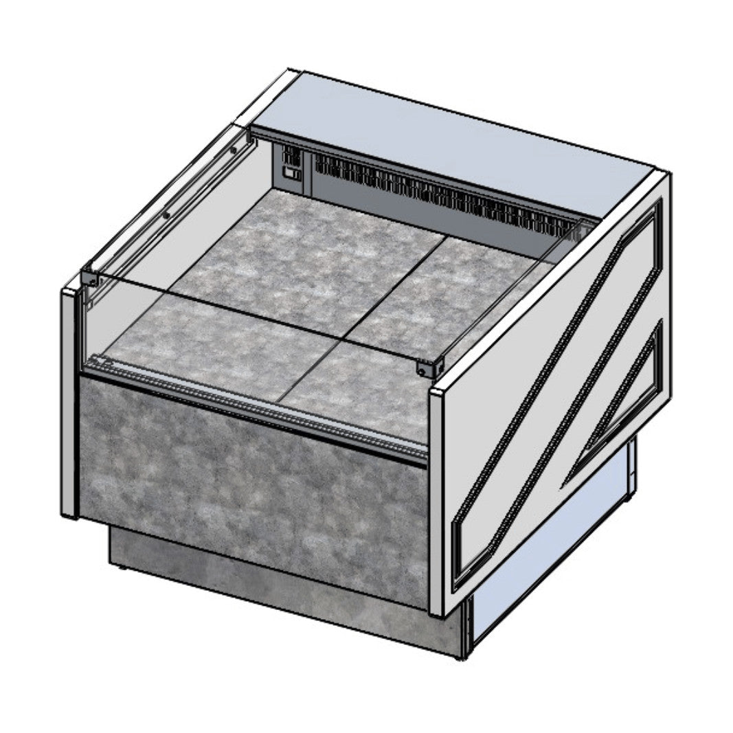 Tecnodom Square Deli, Poultry & Meat Display Add On Units 900mm Depth Storage Surface - TDMR-0910SELF