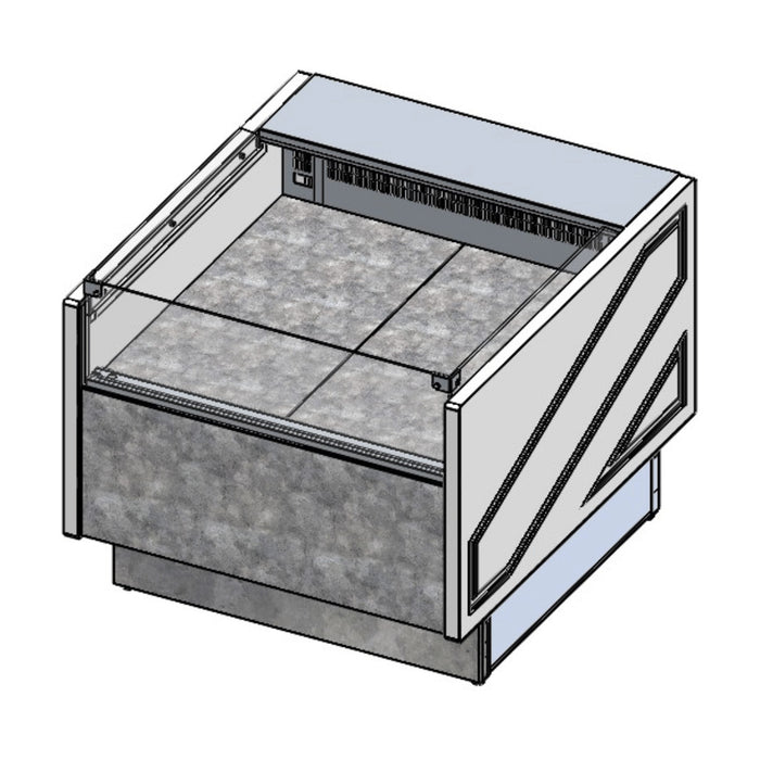 Tecnodom Square Deli, Poultry & Meat Display Add On Units 900mm Depth Storage Surface - TDMR-0910SELF