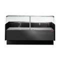 Tecnodom Series MR9.5 Black 2000mm Wide Deli Display with Storage & Castors - TDMR-0920B
