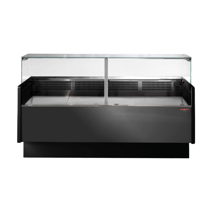 Tecnodom Series MR9.5 Black 2000mm Wide Deli Display with Storage & Castors - TDMR-0920B