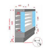Italia Cool Open Chiller with 4 Shelves - TDVC60-CA-100