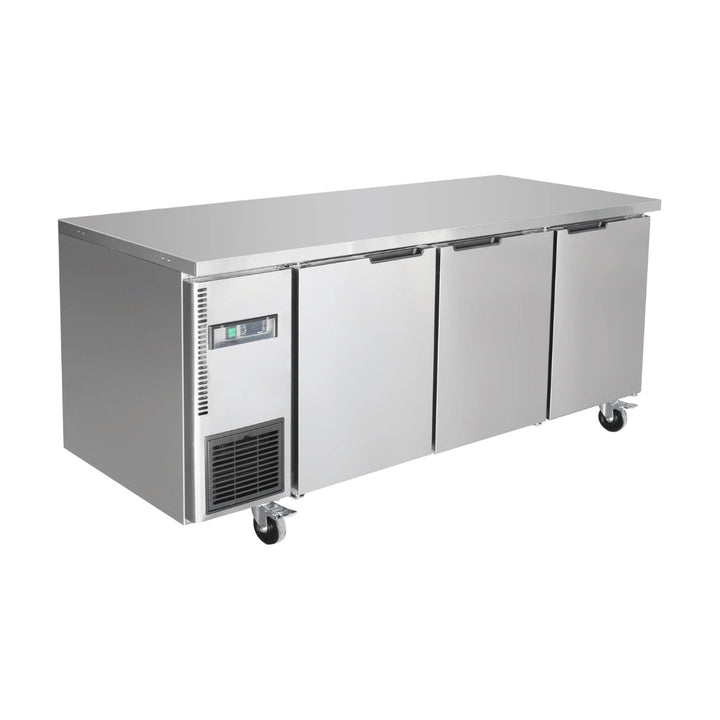 Thermaster Stainless Steel Triple Door Workbench Fridge - TS1800TN-3D