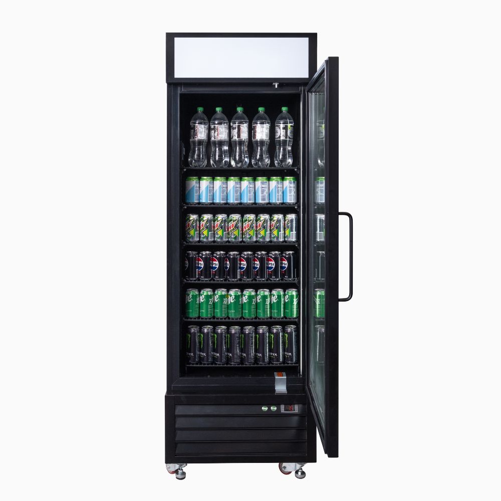 Bromic Upright Display Fridge 546L - 1 Door - Flat Glass - Lightbox - UC0550GDL-NR