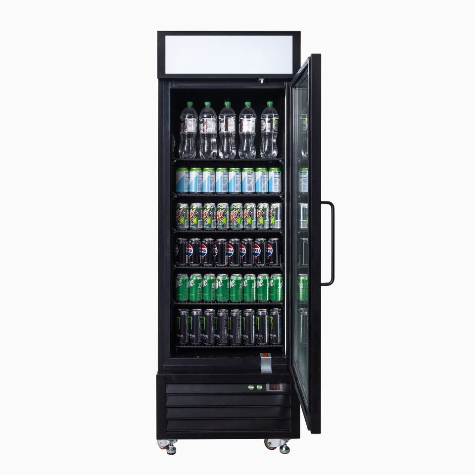 Bromic Upright Display Fridge 546L - 1 Door - Flat Glass - Lightbox - UC0550GDL-NR