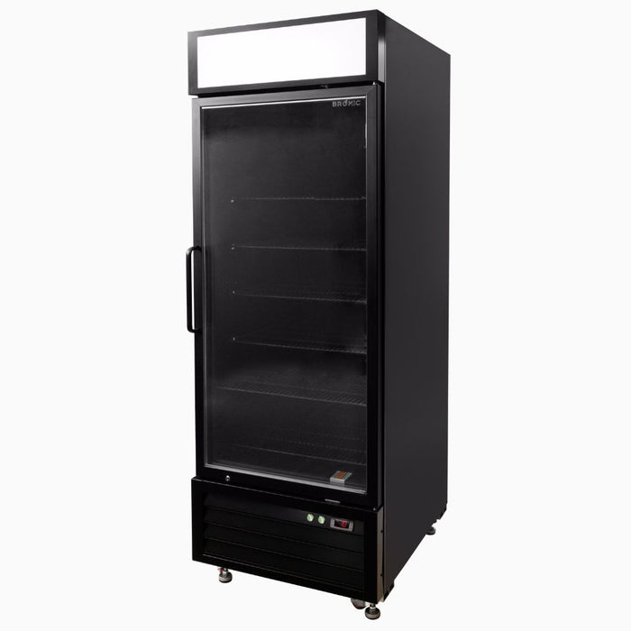 Bromic Upright Display Fridge 546L - 1 Door - Flat Glass - Lightbox - UC0550GDL-NR