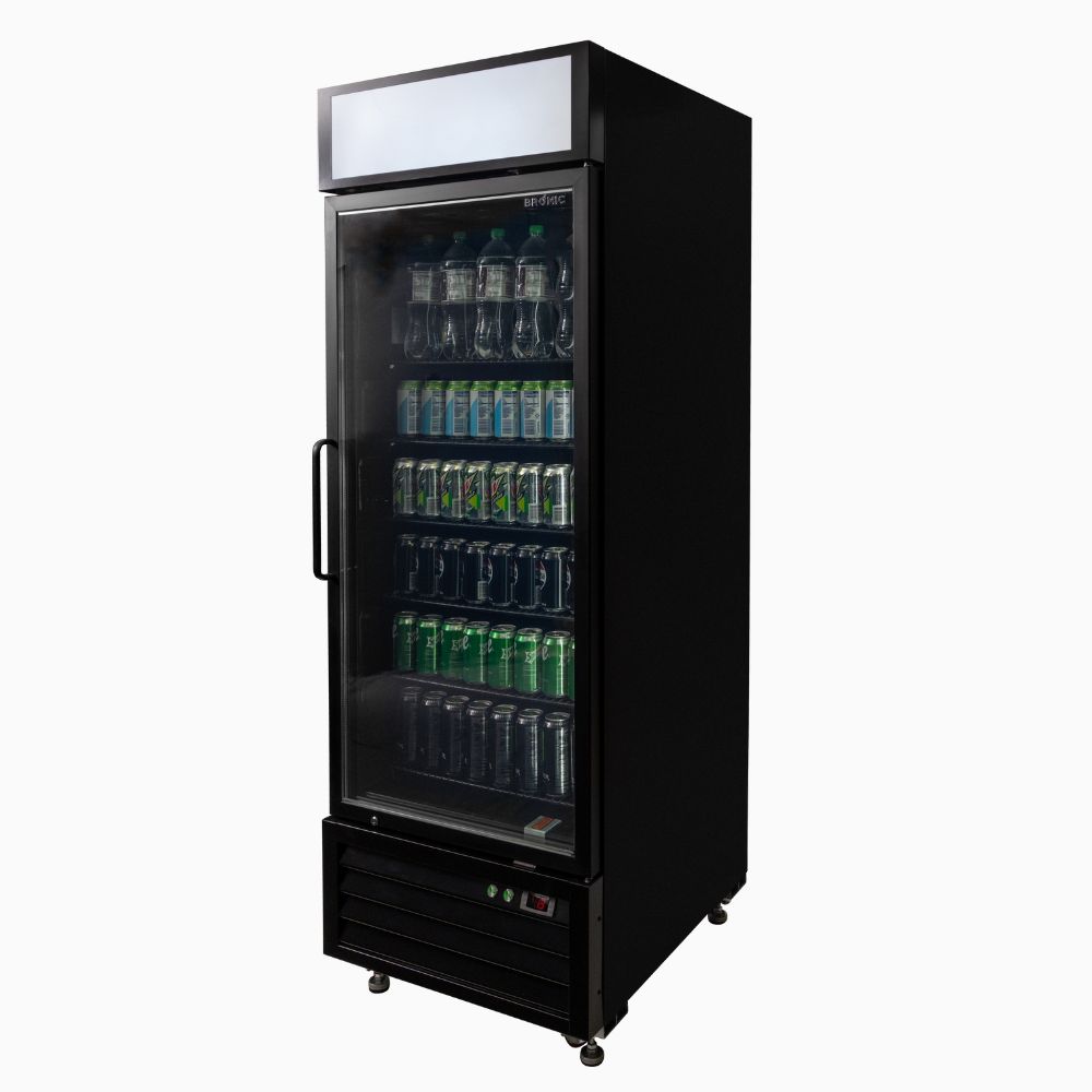 Bromic Upright Display Fridge 546L - 1 Door - Flat Glass - Lightbox - UC0550GDL-NR