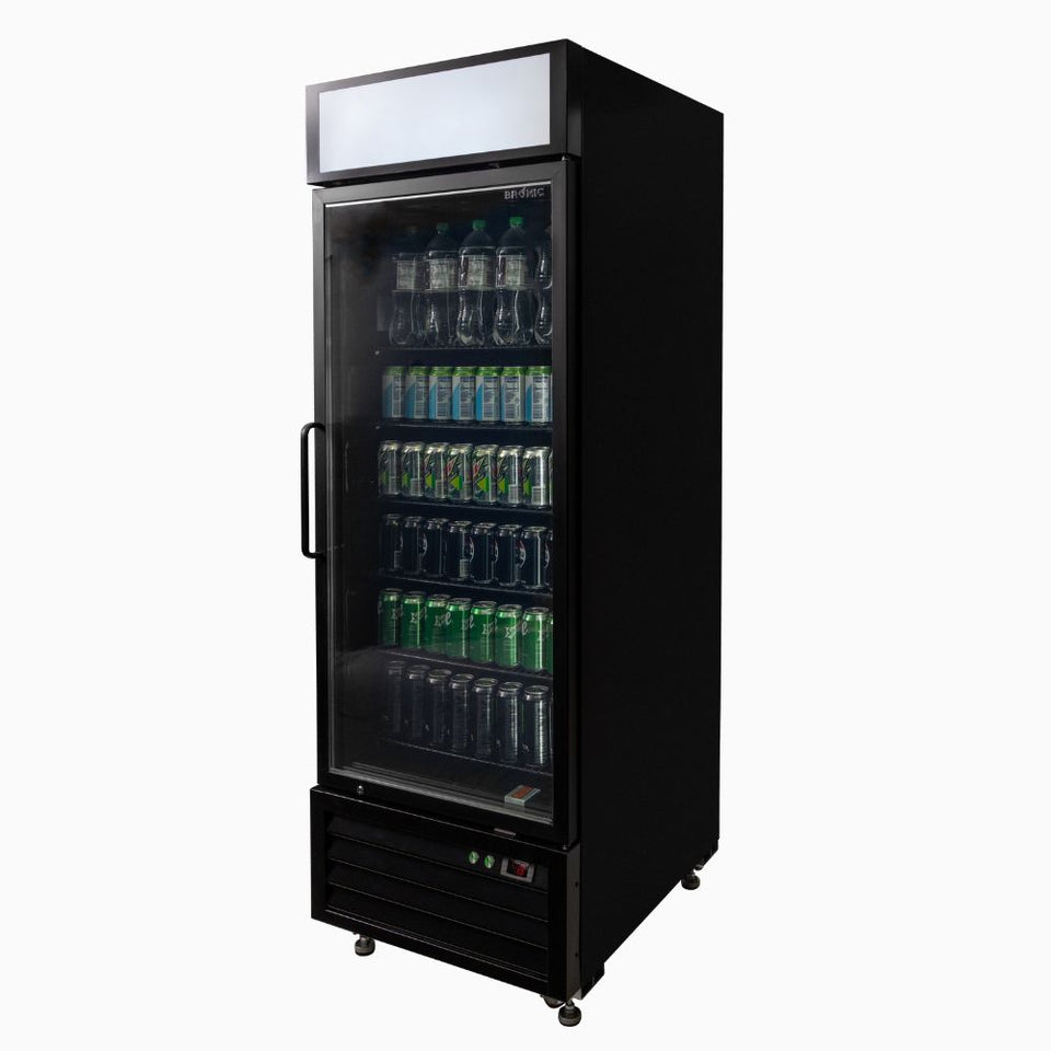 Bromic Upright Display Fridge 546L - 1 Door - Flat Glass - Lightbox - UC0550GDL-NR