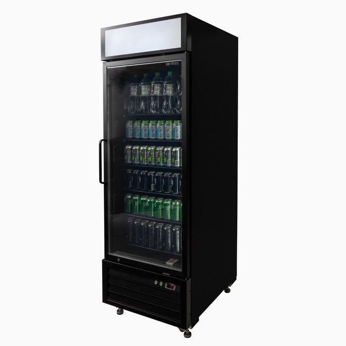 Bromic Upright Display Fridge 546L - 1 Door - Flat Glass - Lightbox - UC0550GDL-NR