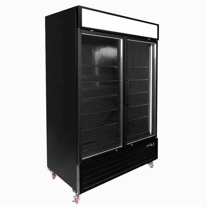 Bromic Upright Display Fridge 1266L - 2 Door - Flat Glass - Lightbox - UC1250GDL-NR
