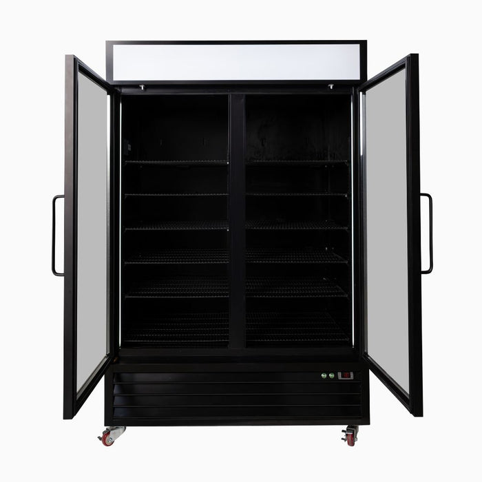 Bromic Upright Display Fridge 1266L - 2 Door - Flat Glass - Lightbox - UC1250GDL-NR