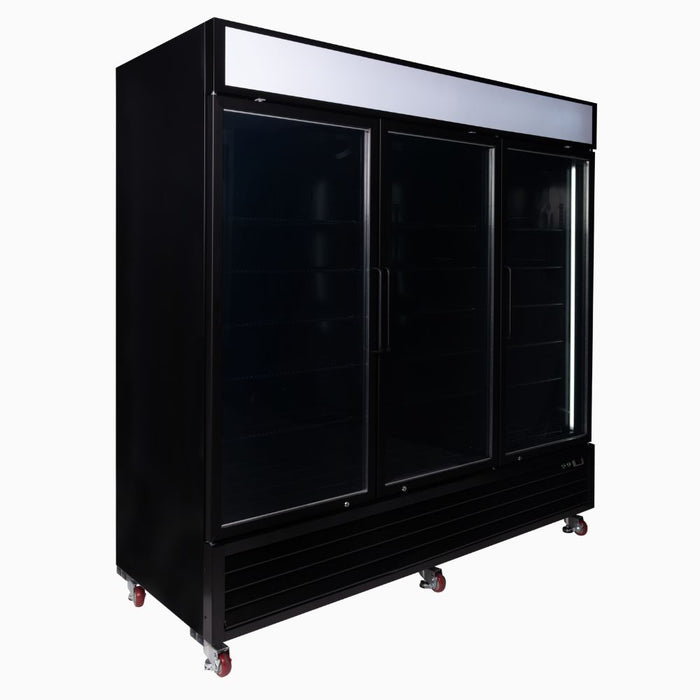 Bromic Upright Display Fridge 1980L - 3 Door - Flat Glass - Lightbox - UC1980GDL-NR