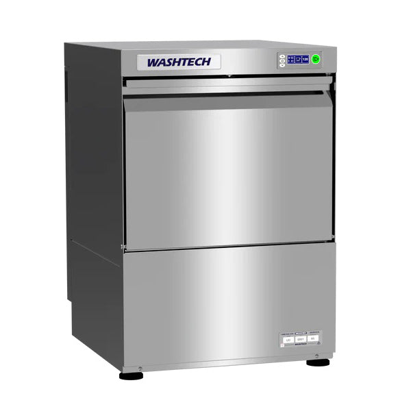 Washtech Professional Undercounter Glasswasher & Dishwasher 500mm Rack - UD