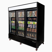 Bromic Upright Display Freezer 1980L - 3 Door - Flat Glass - Lightbox - UF1980GDL-NR