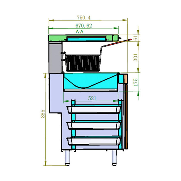 Gasmax Chip Dump Warming Station - VX15E