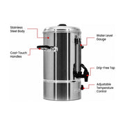 Benchstar 10L Hot Water Urn - 10 Amp - WB-10