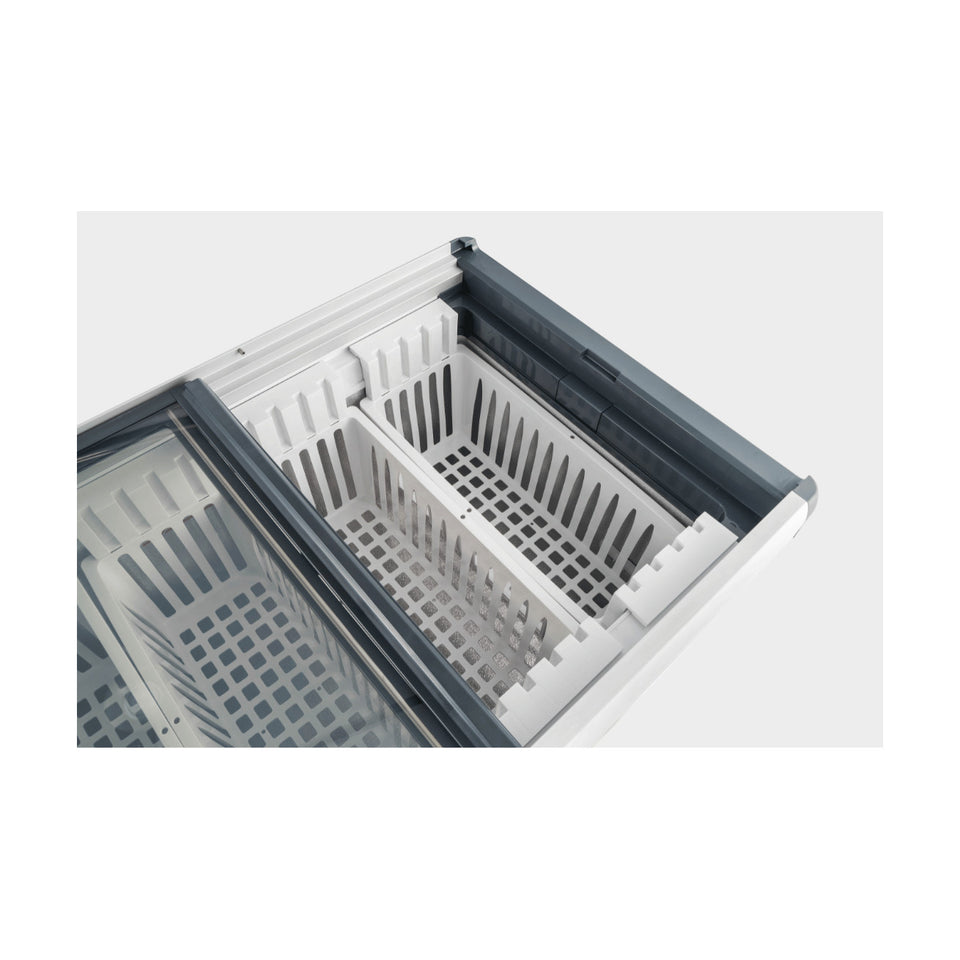 Thermaster Chest Freezer with Flat Glass Sliding Lids 396L - WD396G
