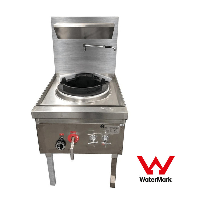 Gasmax Stainless Steel Waterless Nature Gas Single Wok Chimney Burner - WW-1NC