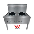 Gasmax Stainless Steel Waterless LPG Double Wok Chimney Burner - WW-2LC
