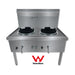 Gasmax Stainless Steel Waterless LPG Double Wok Chimney Burner - WW-2LC