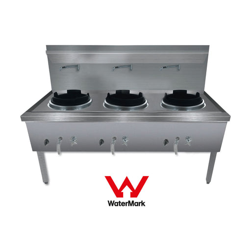 Gasmax Stainless Steel Waterless LPG Gas Triple Wok - WW-3L