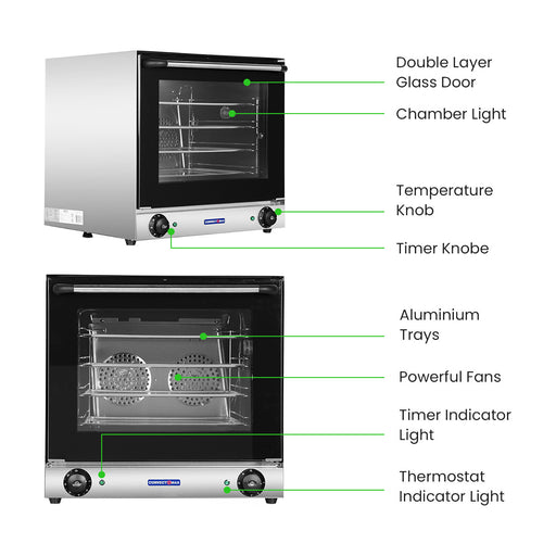 ConvectMax Convection Oven 50 to 300°C - 4 Trays 435 x 315mm - YXD-1AE