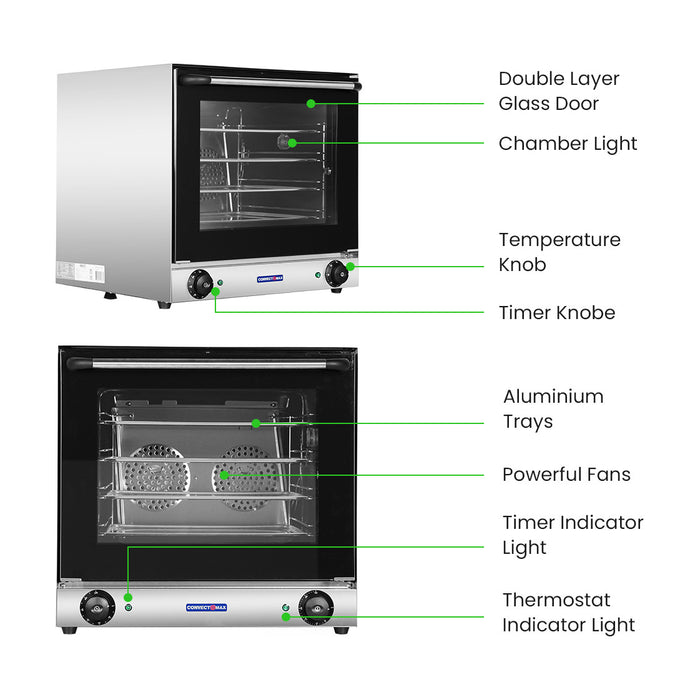 ConvectMax Convection Oven 50 to 300°C - 4 Trays 435 x 315mm - YXD-1AE