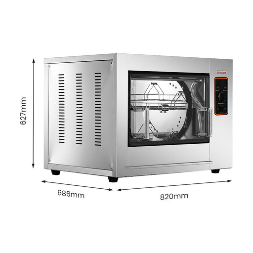 Benchstar Compact Heavy Duty Basket Rotisserie Fits 8-12 Birds - YXD-266E
