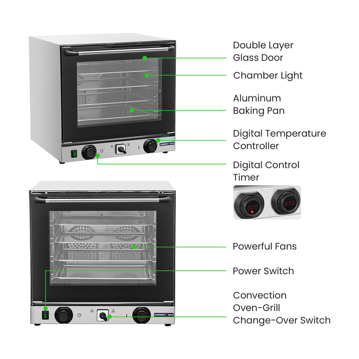 Convect Max Digital Convection Oven with Grill - YXD-3DI