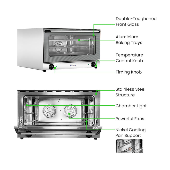 ConvectMax Heavy Duty Stainless Steel Convection Oven - YXD-8A-3E
